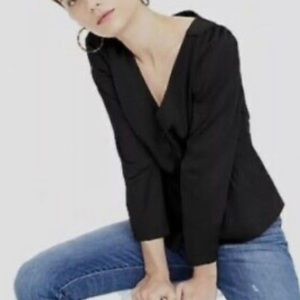 JCrew V-neck button-detail peplum top